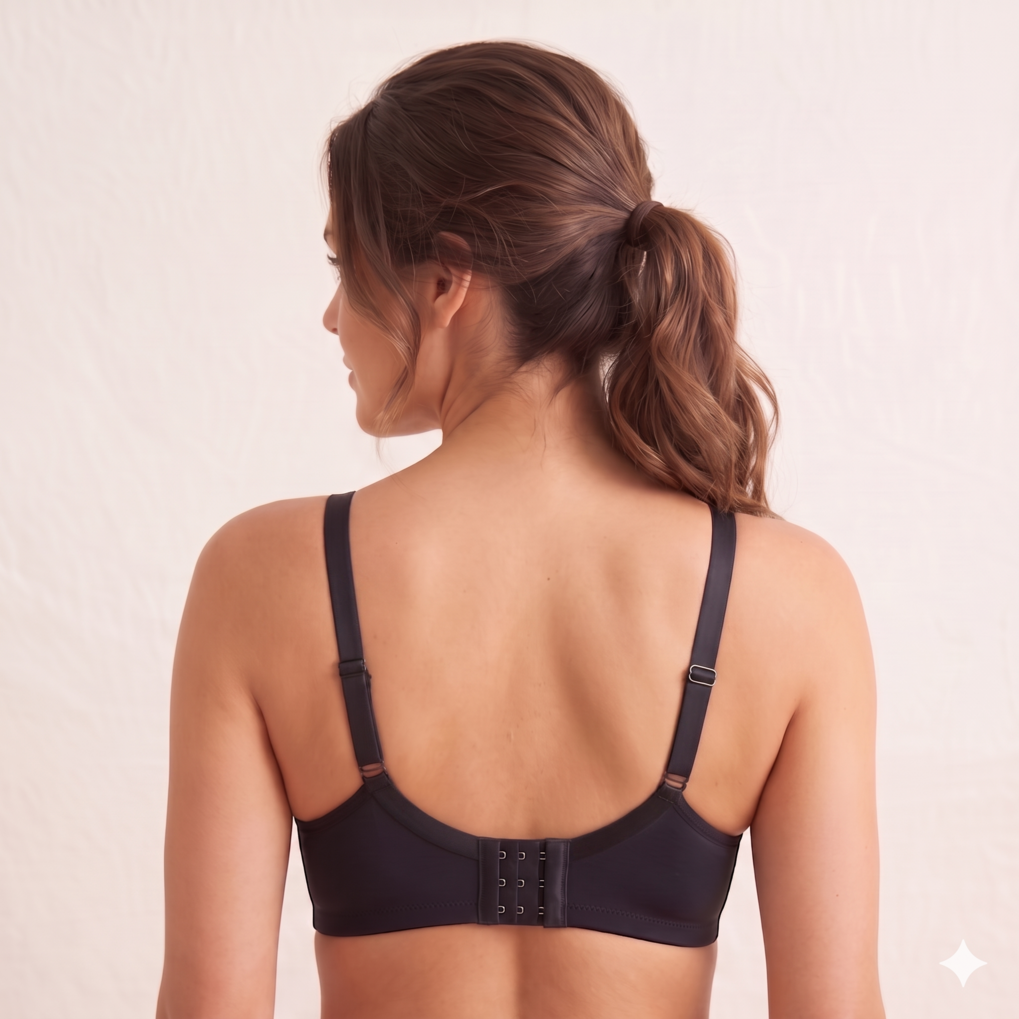 Roshmelle Seamless Padded Contour T-Shirt Bra | Black