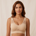 Roshmelle Signature Air Sports Bra – Seamless Kinetic Stretch with Couture Mesh Accents