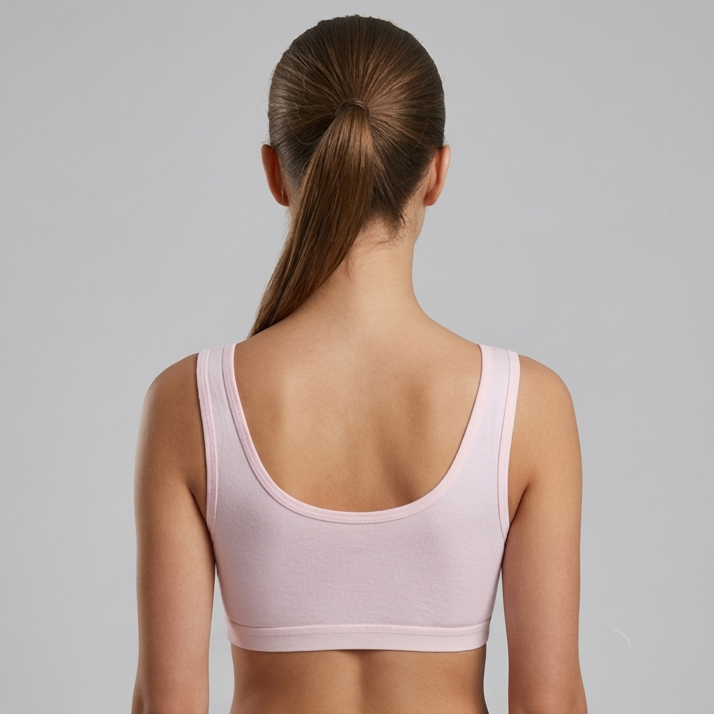 Roshmelle Cute Teen Sports Bra | Soft Pink