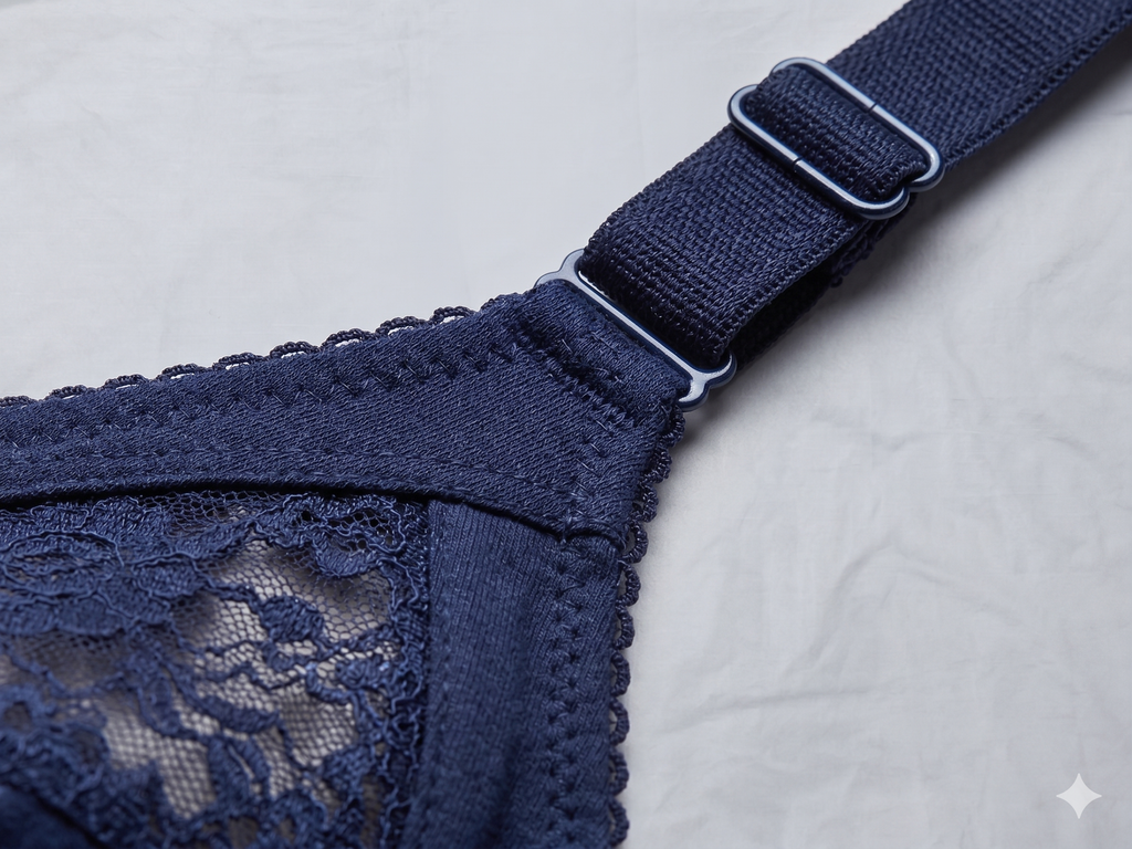 Roshmelle Capri Everyday Comfort Bra – Non-Wired Full Coverage Lace Panel Bralette
