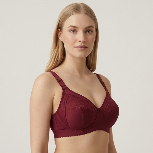 Roshmelle Capri Non Wired Bra | Ruby Red