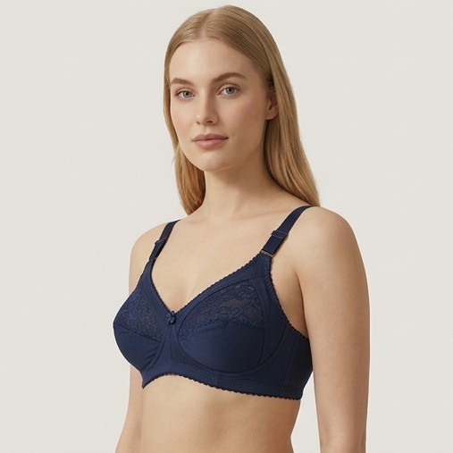 Roshmelle Capri Non Wired Bra | Navy
