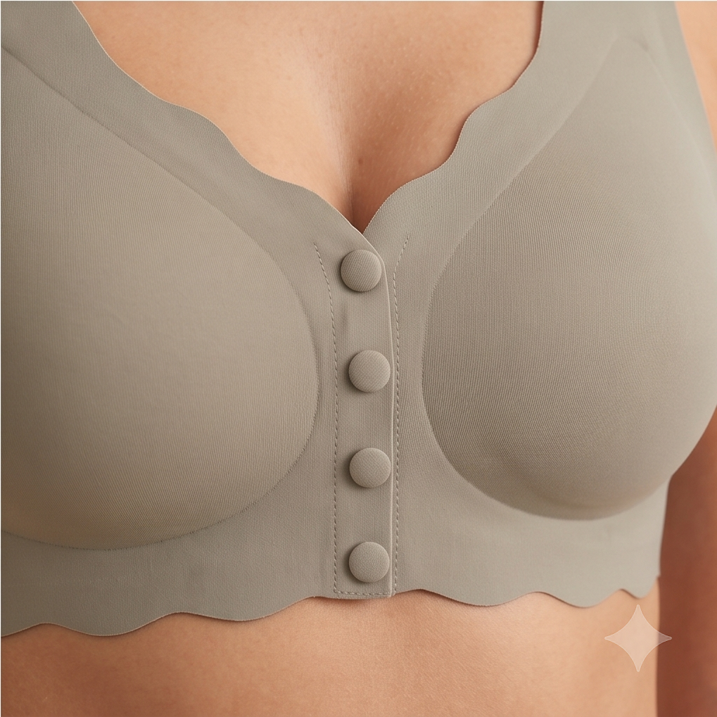 Roshmelle Seamless Scalloped Comfort Bra - Serene Sage