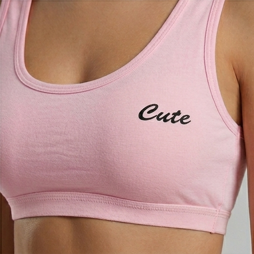 Roshmelle Cute Teen Sports Bra | Pink