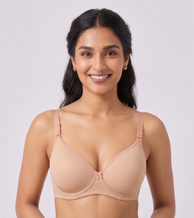 Roshmelle Seamless Padded Contour T-Shirt Bra Smooth Daily Support