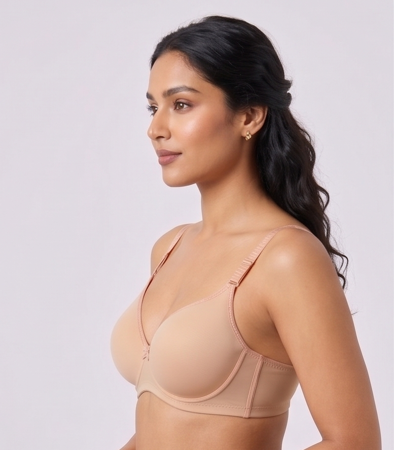 Roshmelle Seamless Padded Contour T-Shirt Bra Smooth Daily Support