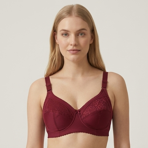 Roshmelle Capri Non Wired Bra | Ruby Red