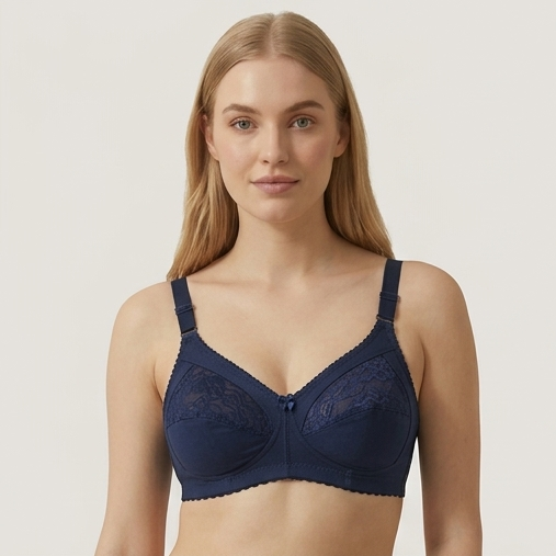 Roshmelle Capri Non Wired Bra | Navy
