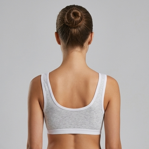 Roshmelle Cute Teen Sports Bra | Grey