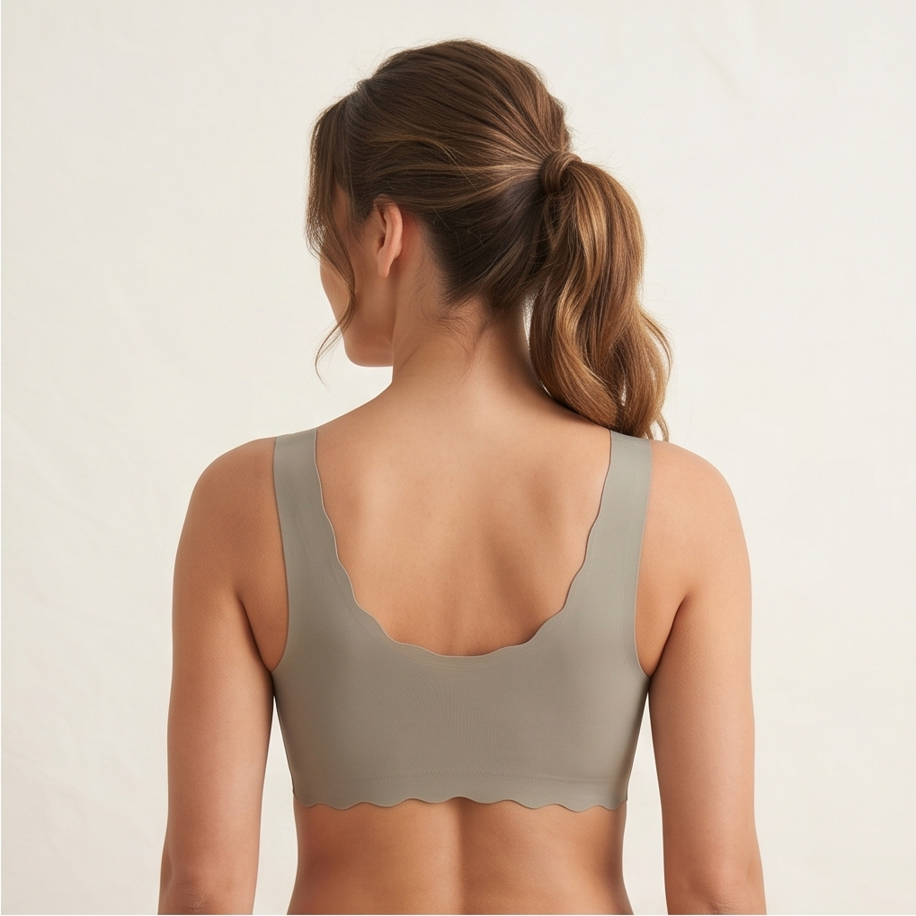 Roshmelle Seamless Scalloped Comfort Bra - Serene Sage